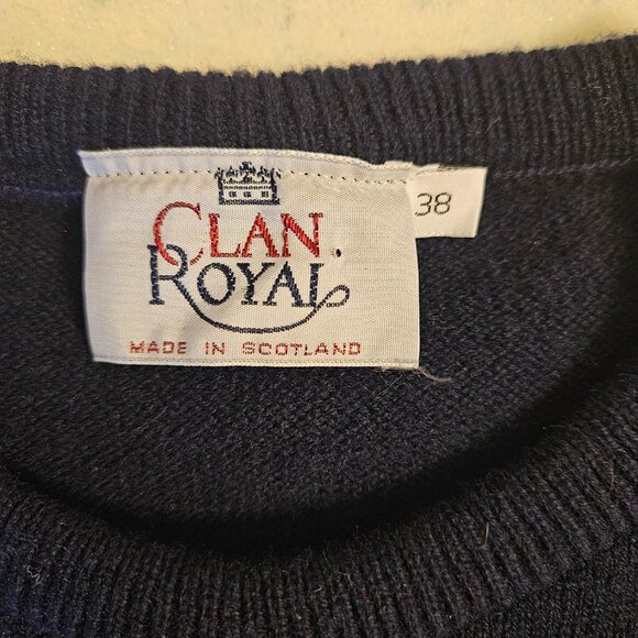 Vintage wool sweater made in Scotland men's M - Picture 3 of 7